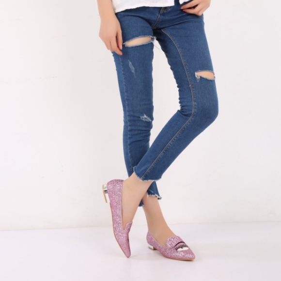 !! LAST SIZE 5.5 &  6.5 !!   Eyelash Sparkle Flats - Picture 7 of 8